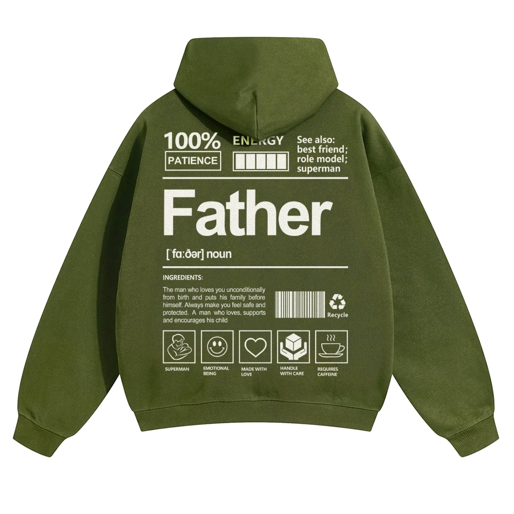 Father Unisex Casual  Prints Hoodie