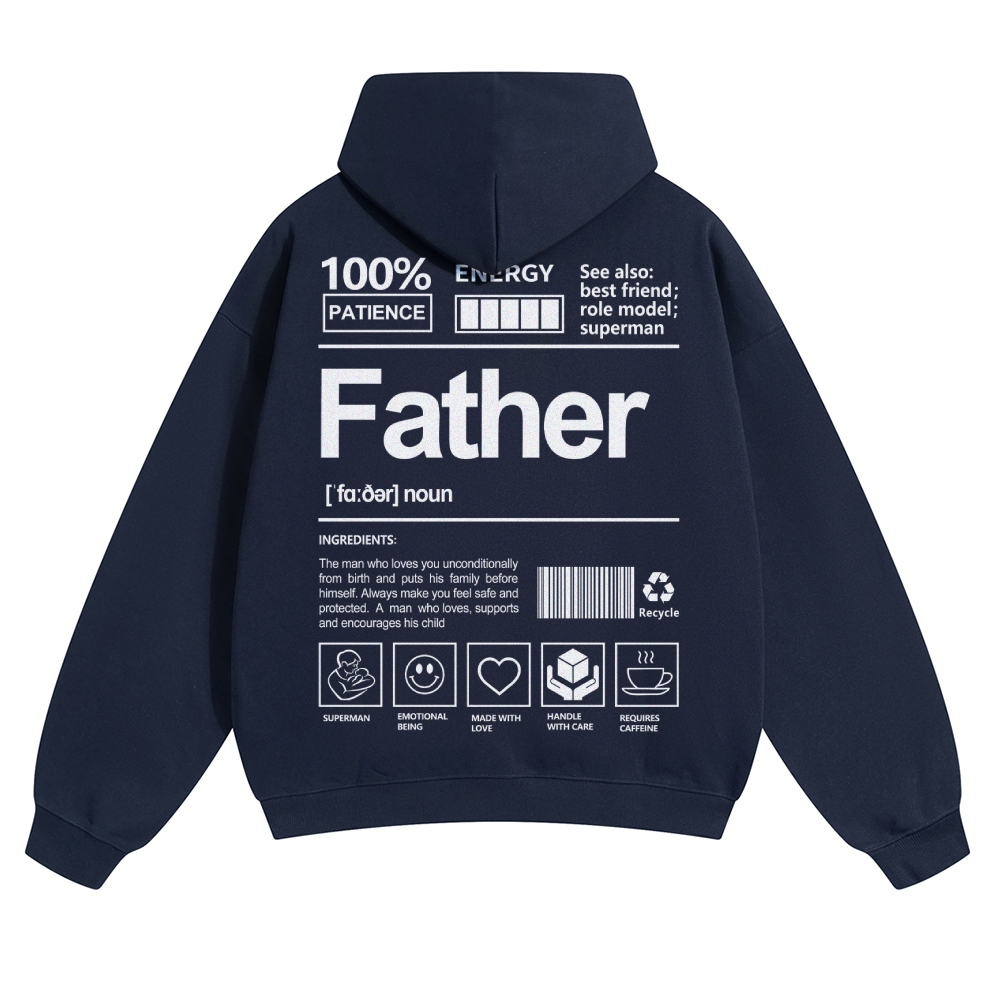 Father Unisex Casual  Prints Hoodie