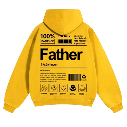 Father Unisex Casual  Prints Hoodie