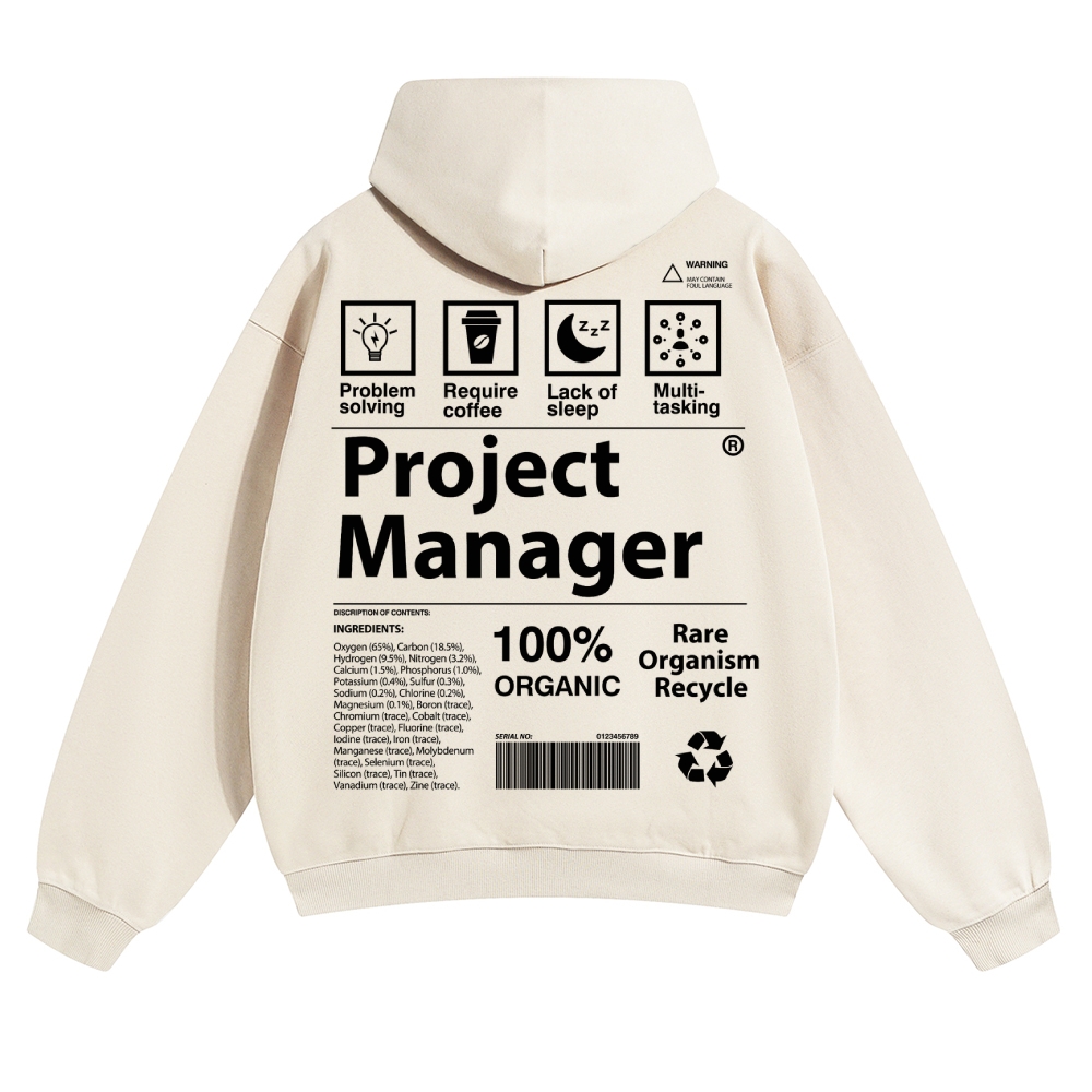 Project Manager Unisex Casual  Prints Hoodie