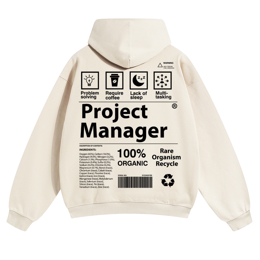 Project Manager Unisex Casual  Prints Hoodie