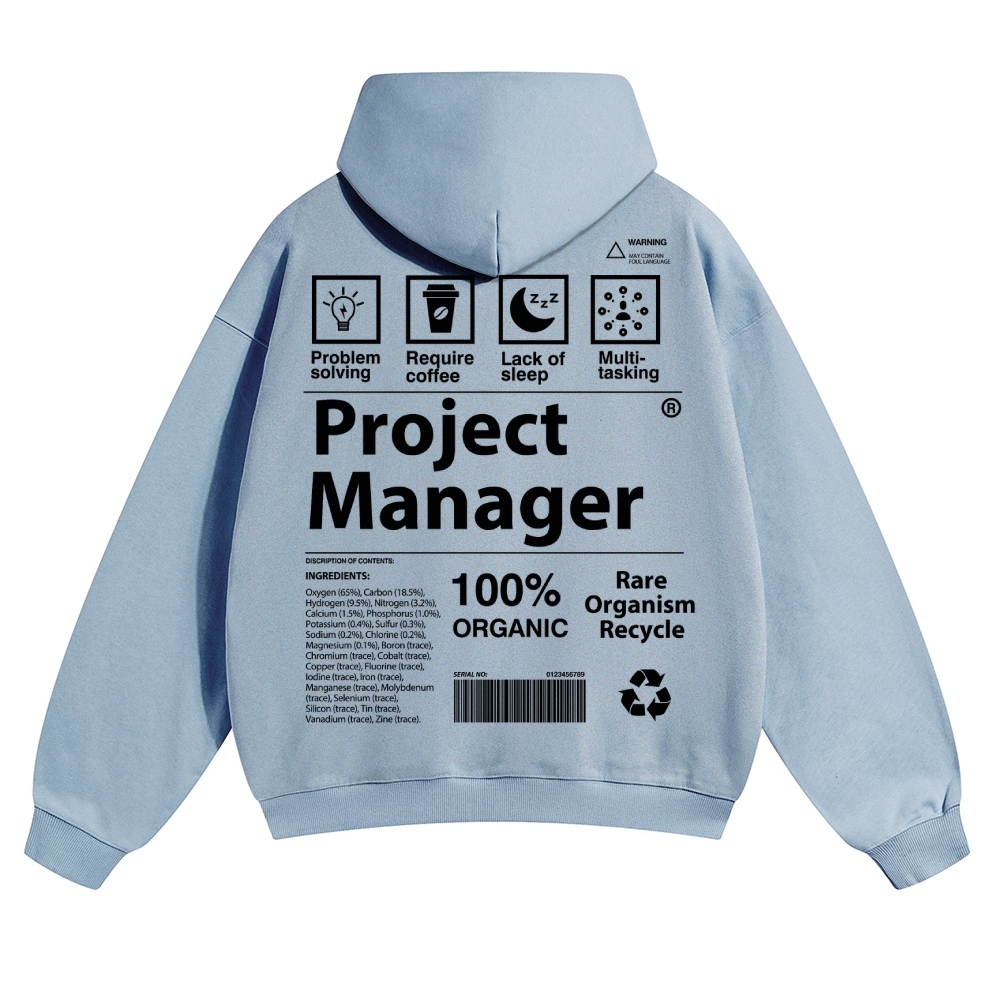 Project Manager Unisex Casual  Prints Hoodie