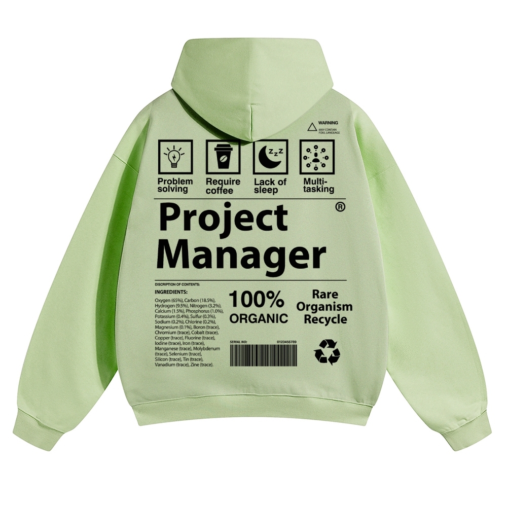 Project Manager Unisex Casual  Prints Hoodie
