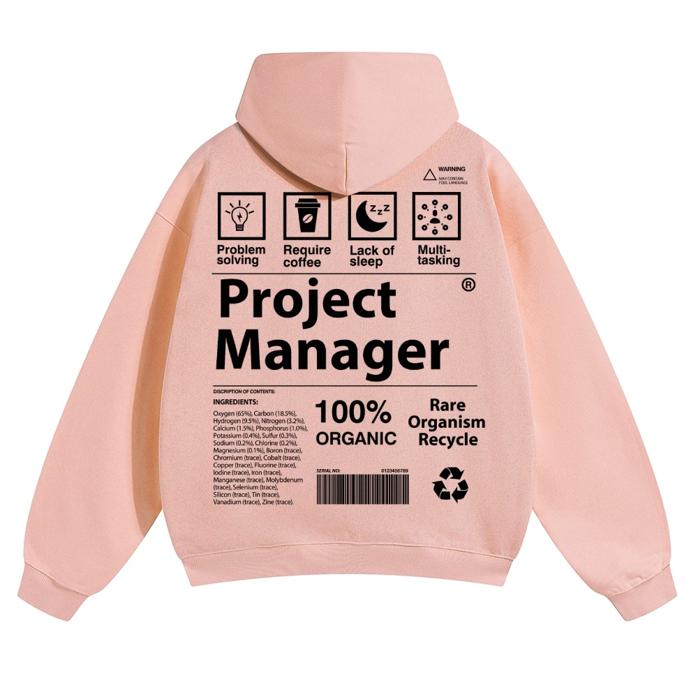 Project Manager Unisex Casual  Prints Hoodie