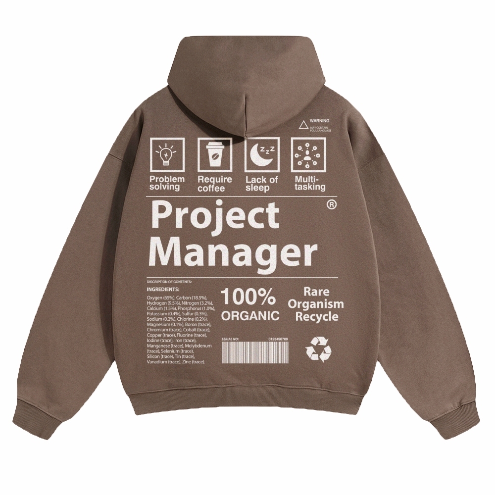 Project Manager Unisex Casual  Prints Hoodie