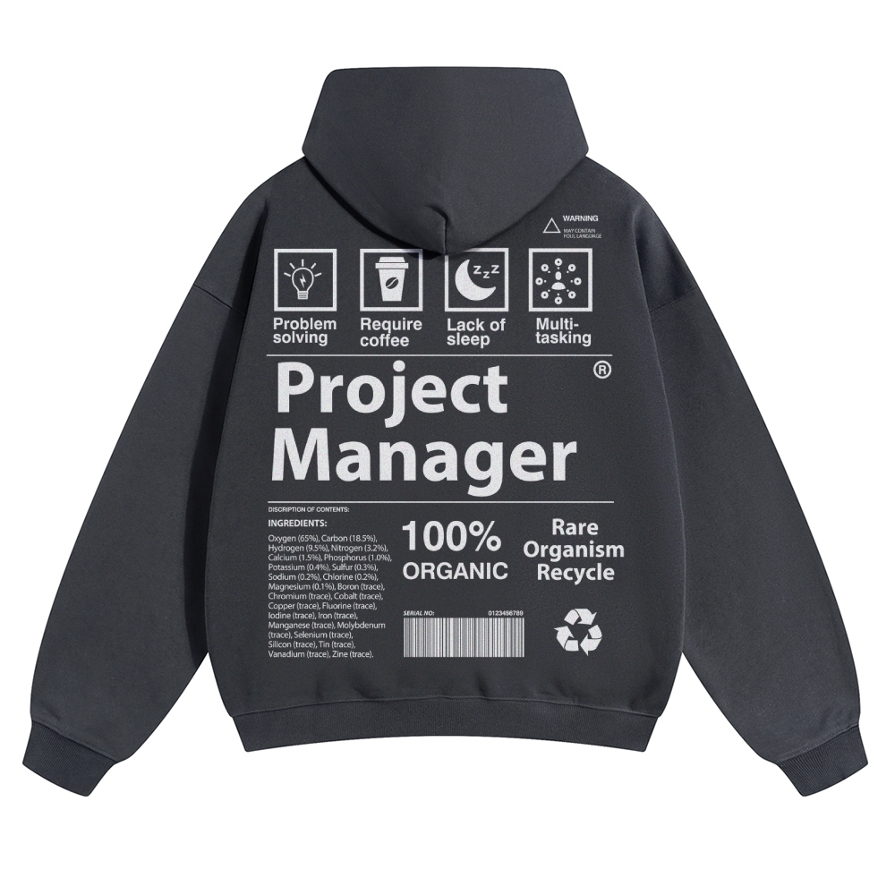 Project Manager Unisex Casual  Prints Hoodie