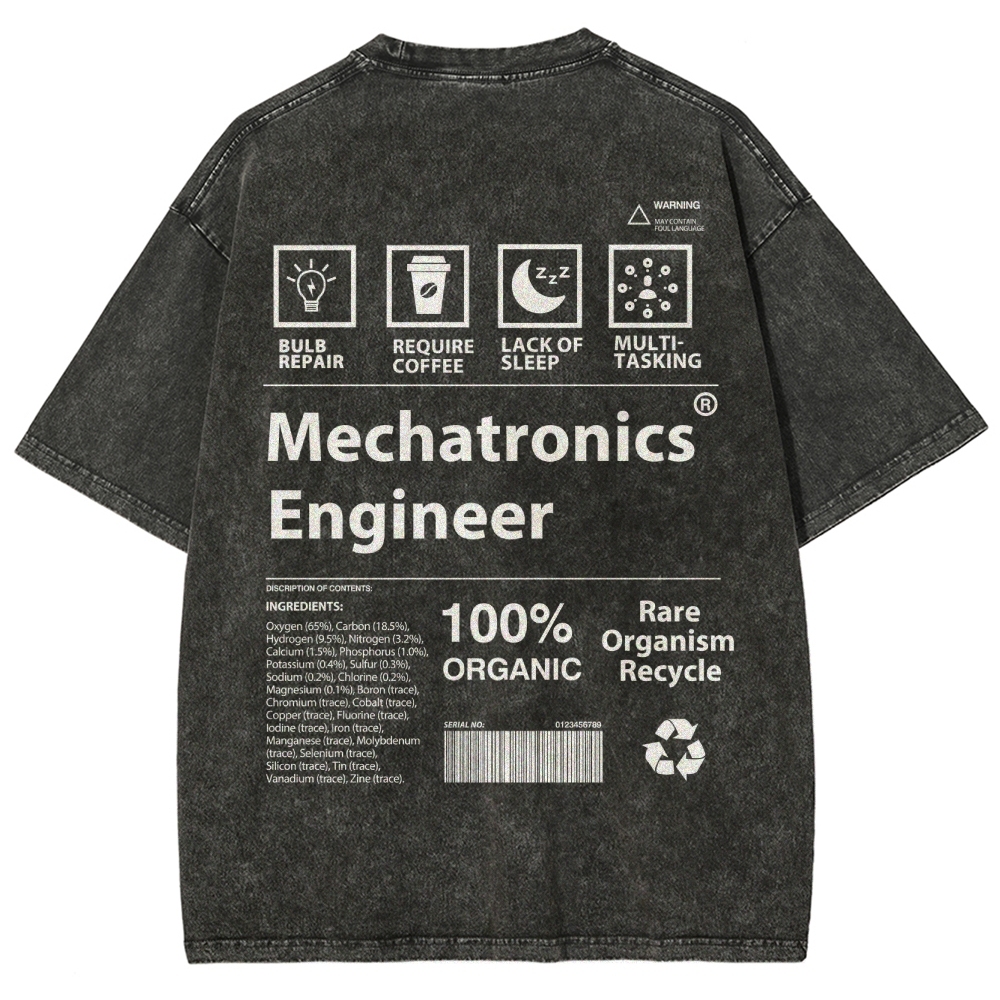 Mechatronics Engineer Unisex Unisex Fit Washed T-Shirt