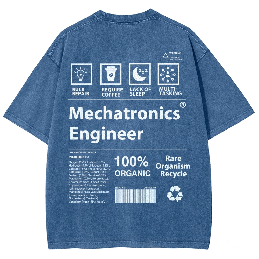 Mechatronics Engineer Unisex Unisex Fit Washed T-Shirt