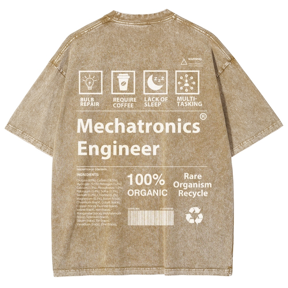 Mechatronics Engineer Unisex Unisex Fit Washed T-Shirt