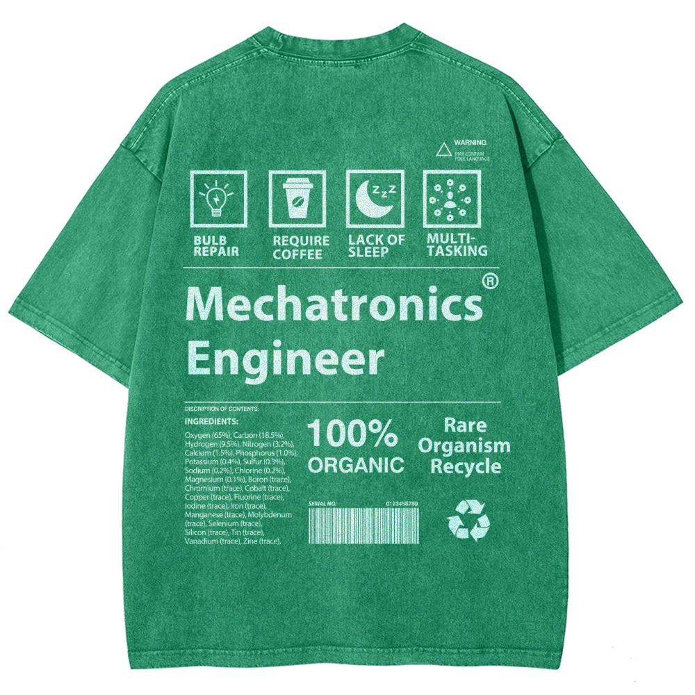 Mechatronics Engineer Unisex Unisex Fit Washed T-Shirt