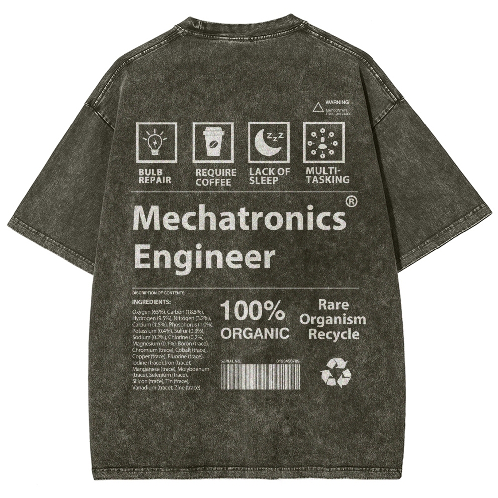 Mechatronics Engineer Unisex Unisex Fit Washed T-Shirt