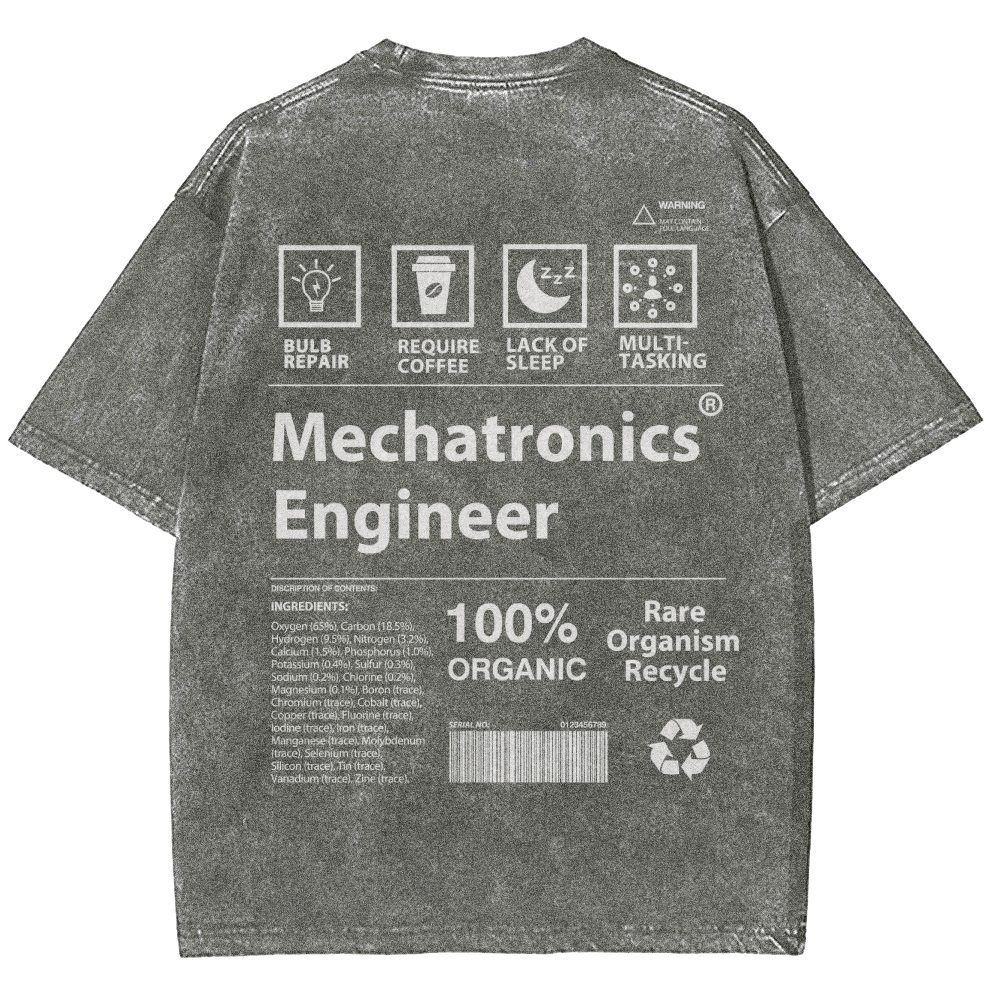 Mechatronics Engineer Unisex Unisex Fit Washed T-Shirt