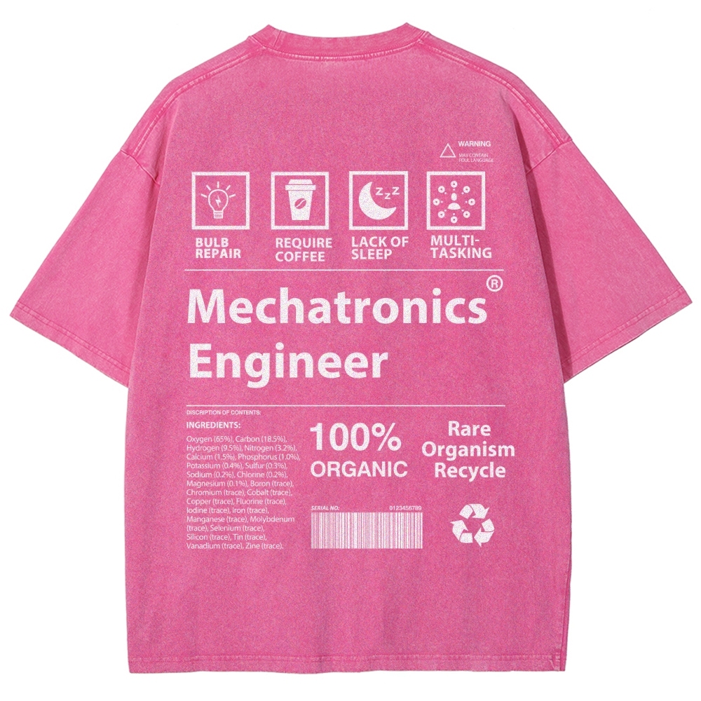 Mechatronics Engineer Unisex Unisex Fit Washed T-Shirt