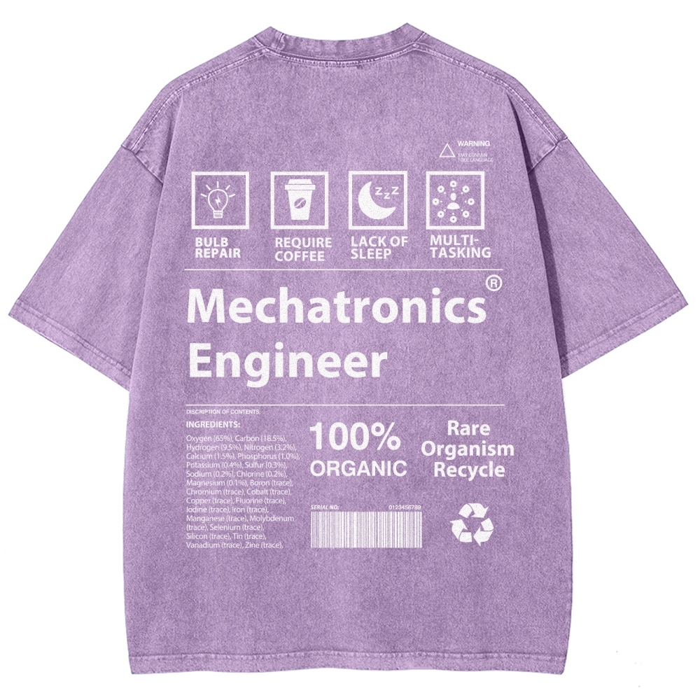 Mechatronics Engineer Unisex Unisex Fit Washed T-Shirt