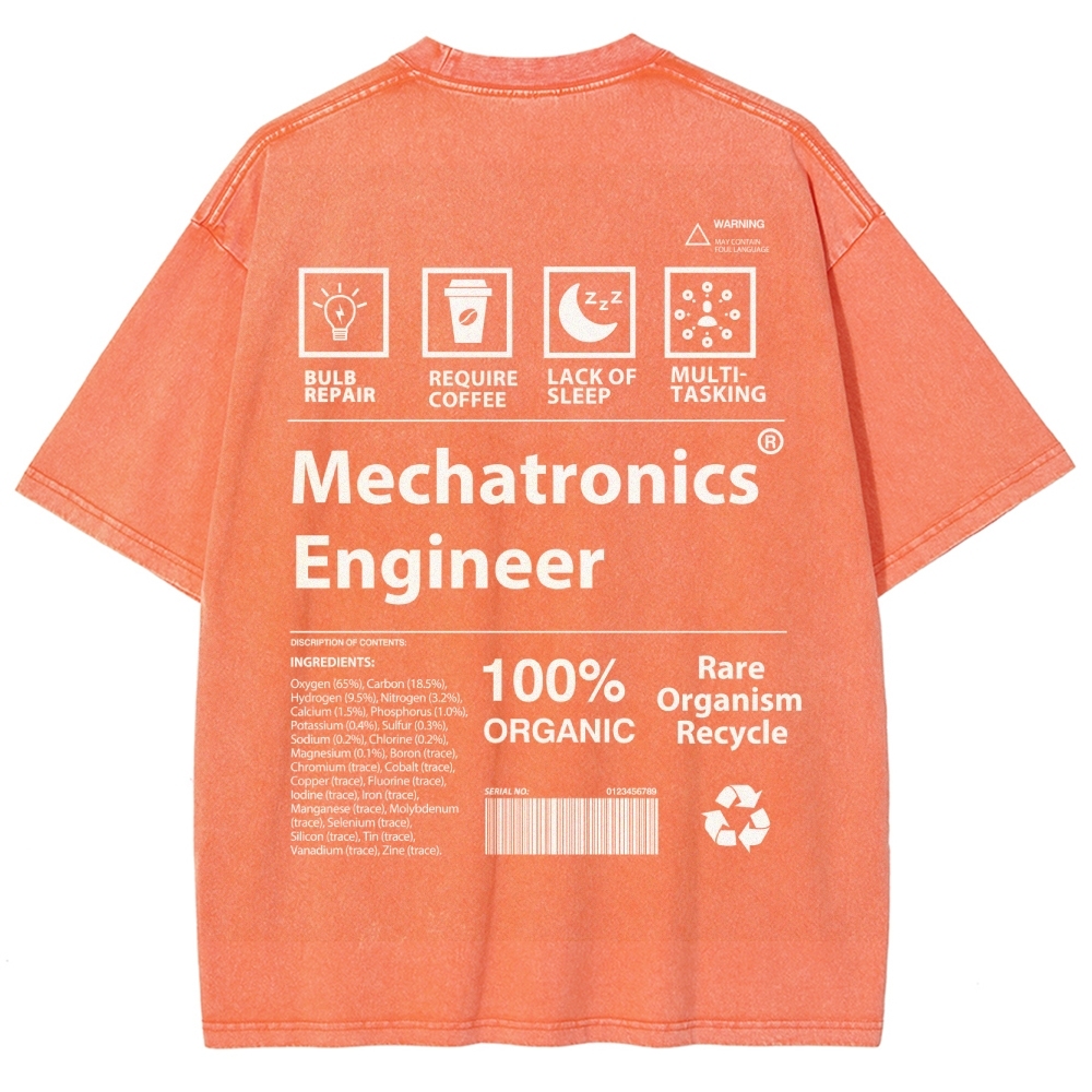 Mechatronics Engineer Unisex Unisex Fit Washed T-Shirt