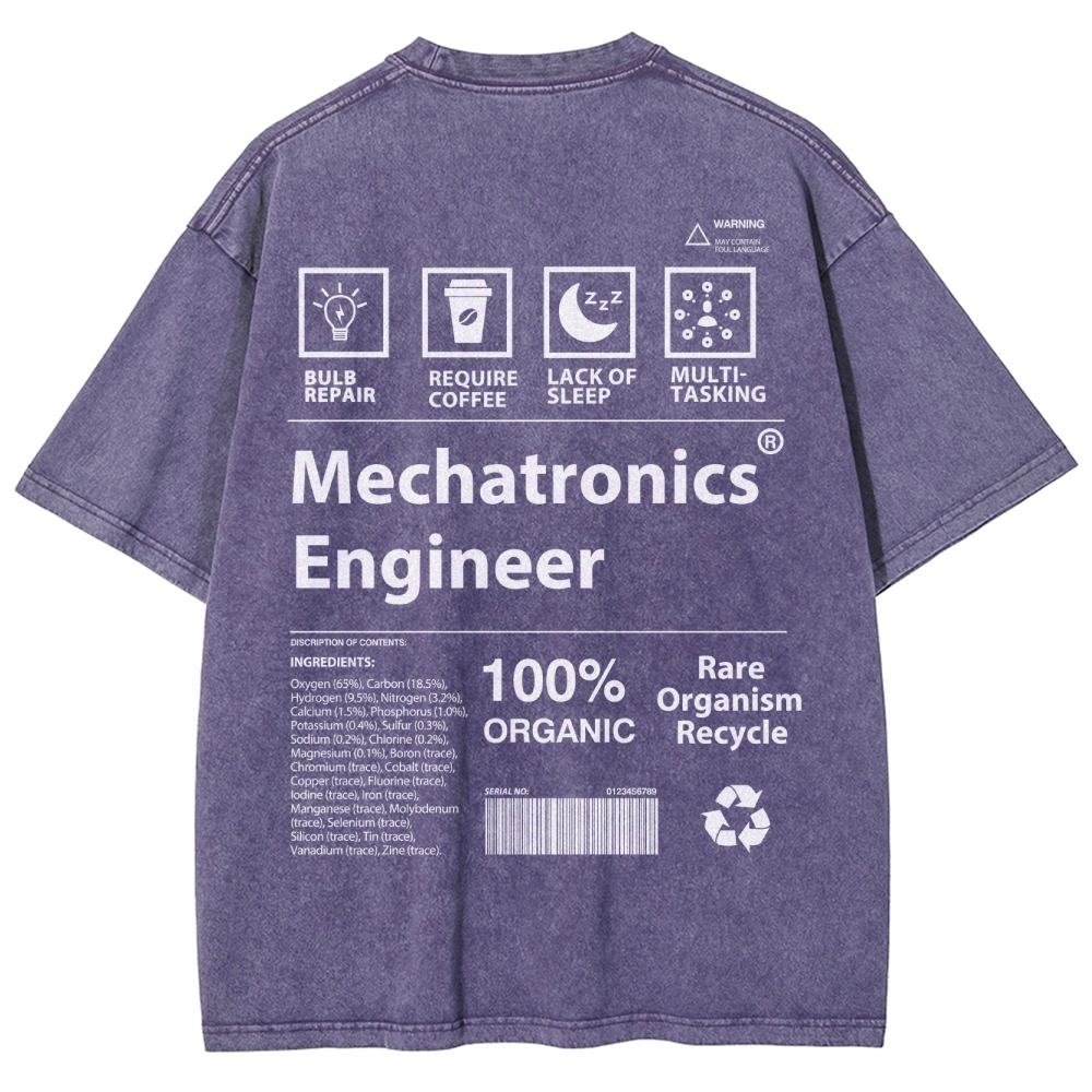 Mechatronics Engineer Unisex Unisex Fit Washed T-Shirt