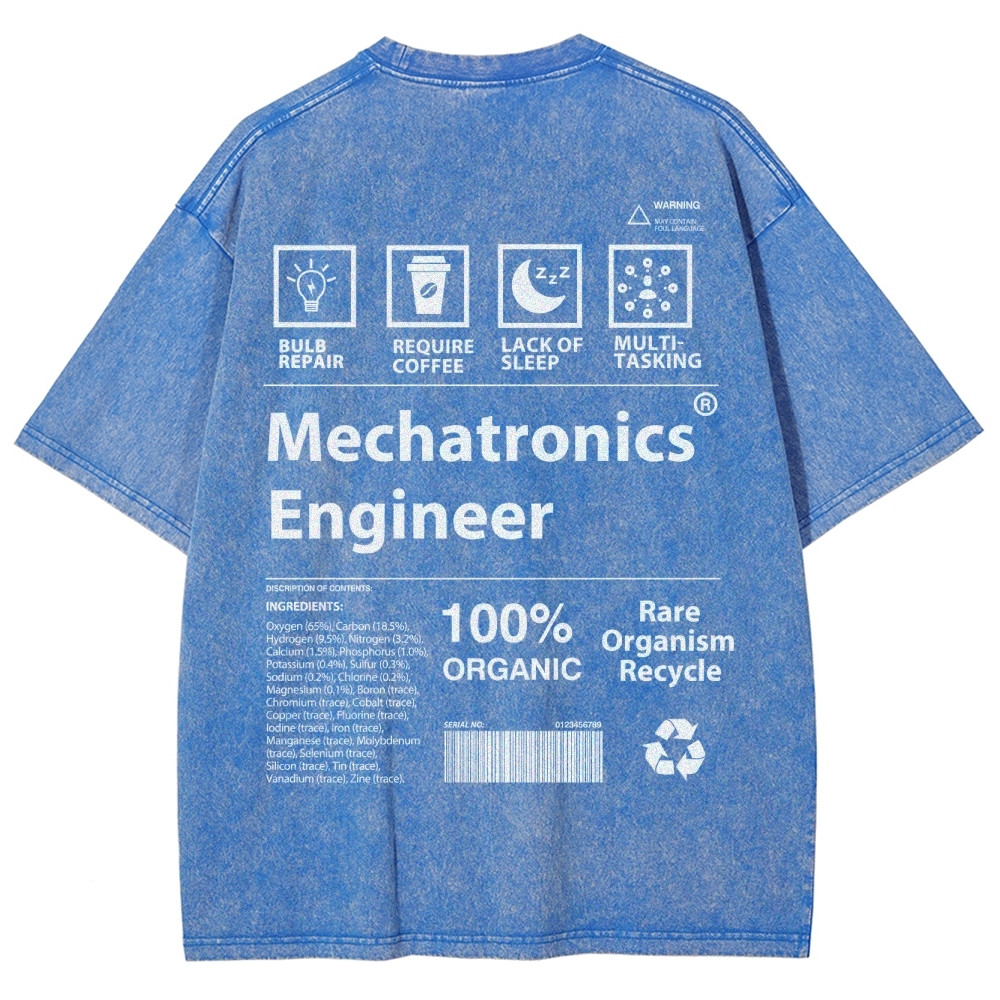 Mechatronics Engineer Unisex Unisex Fit Washed T-Shirt