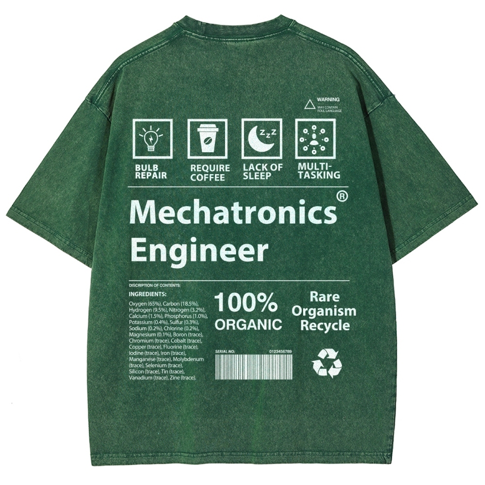Mechatronics Engineer Unisex Unisex Fit Washed T-Shirt