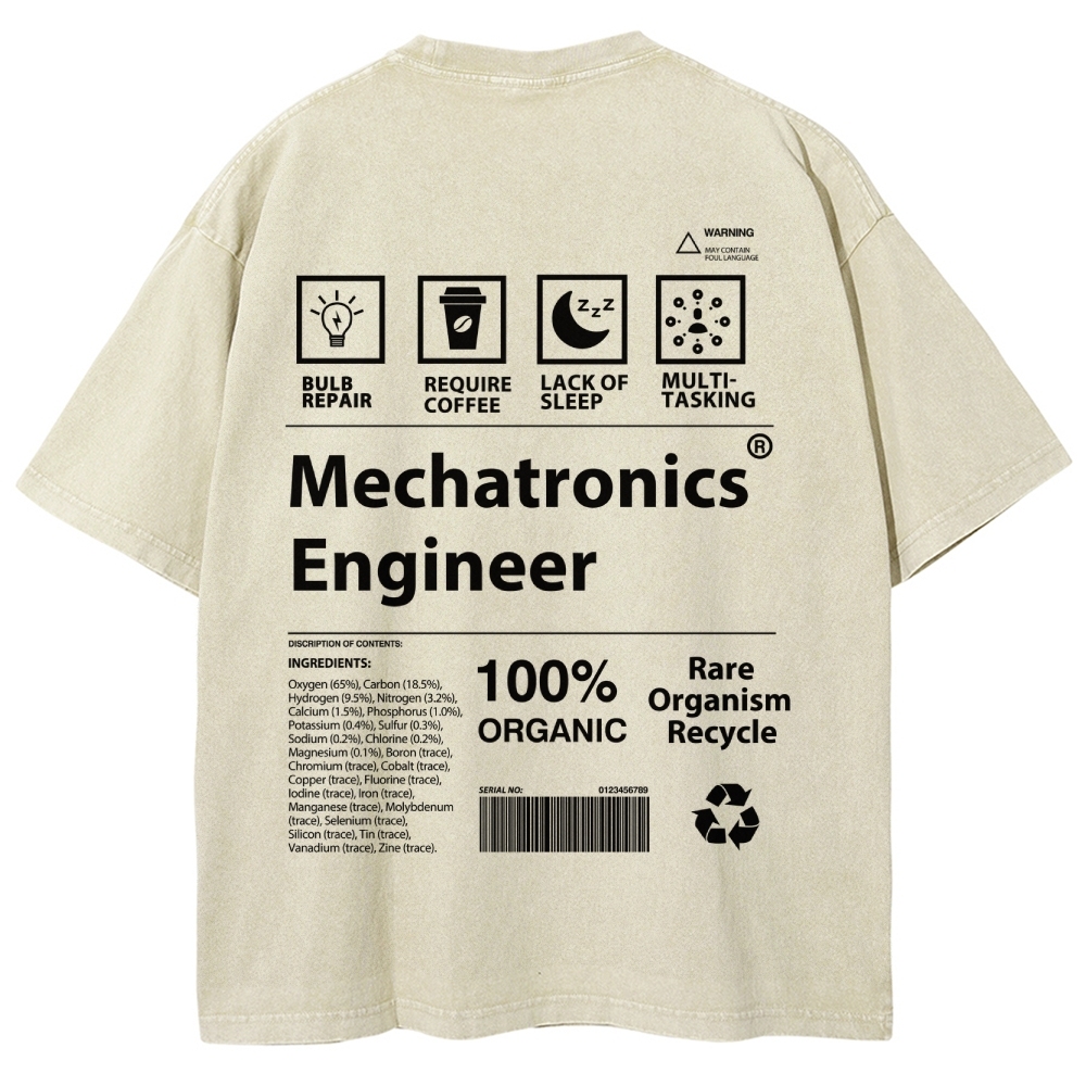 Mechatronics Engineer Unisex Unisex Fit Washed T-Shirt