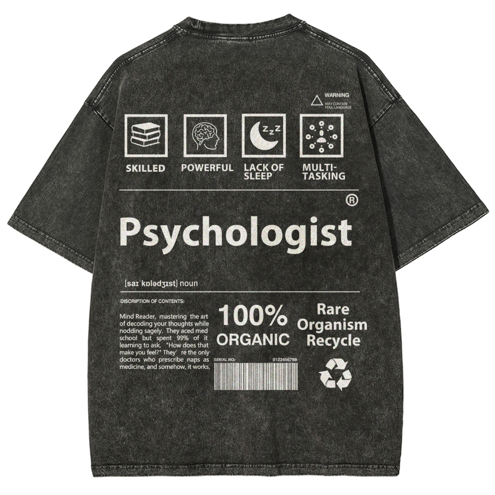 Psychologist Unisex Fit Washed T-Shirt