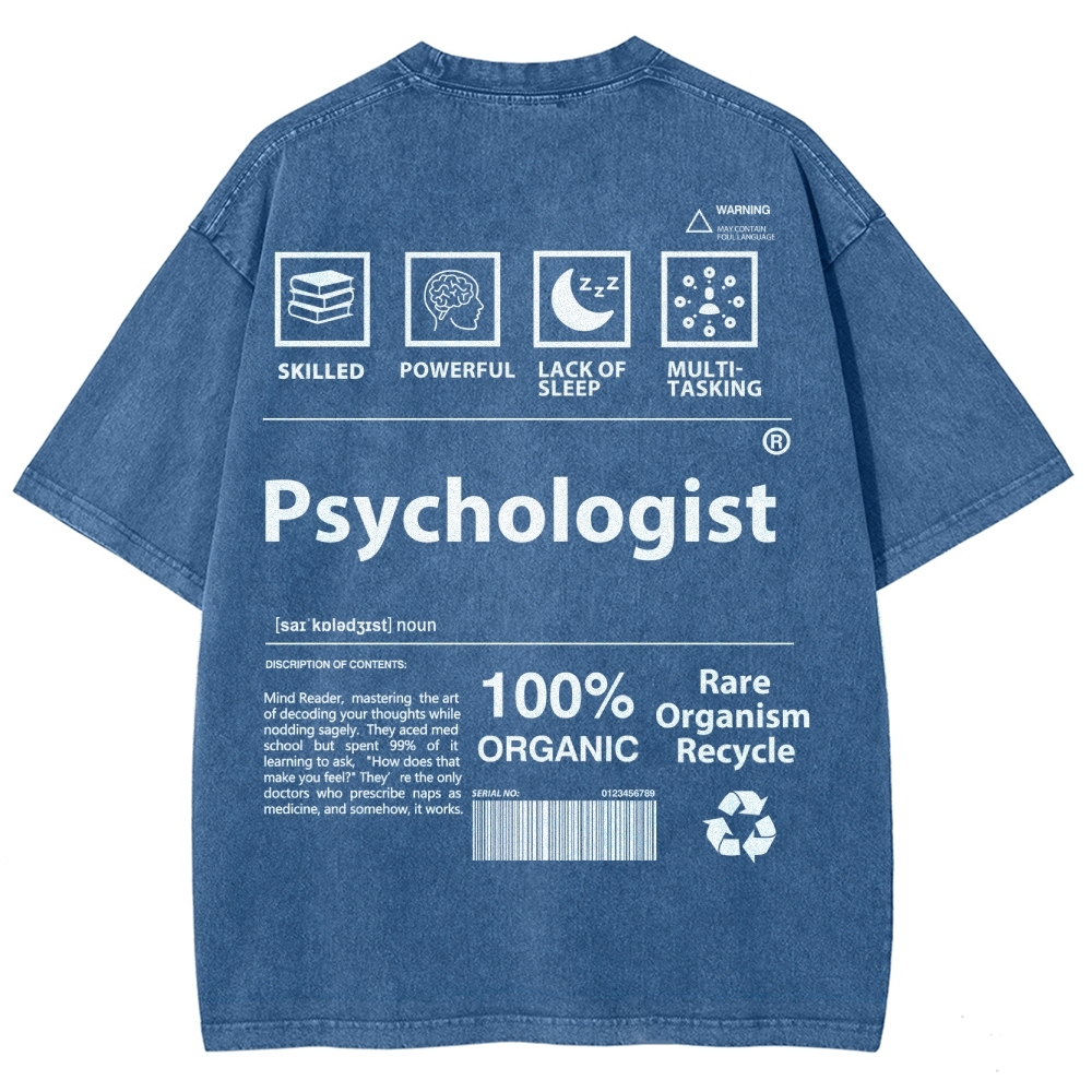 Psychologist Unisex Fit Washed T-Shirt