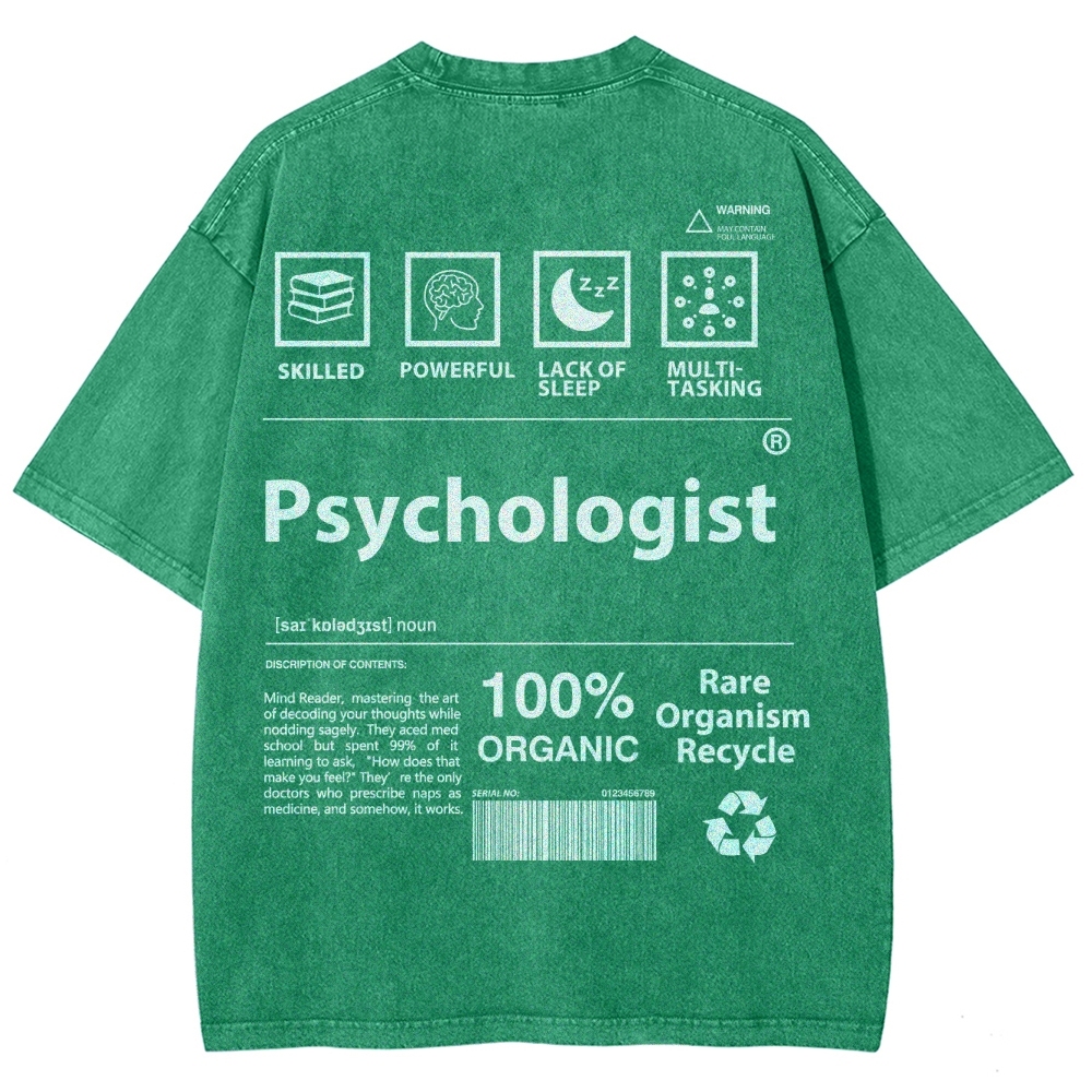 Psychologist Unisex Fit Washed T-Shirt