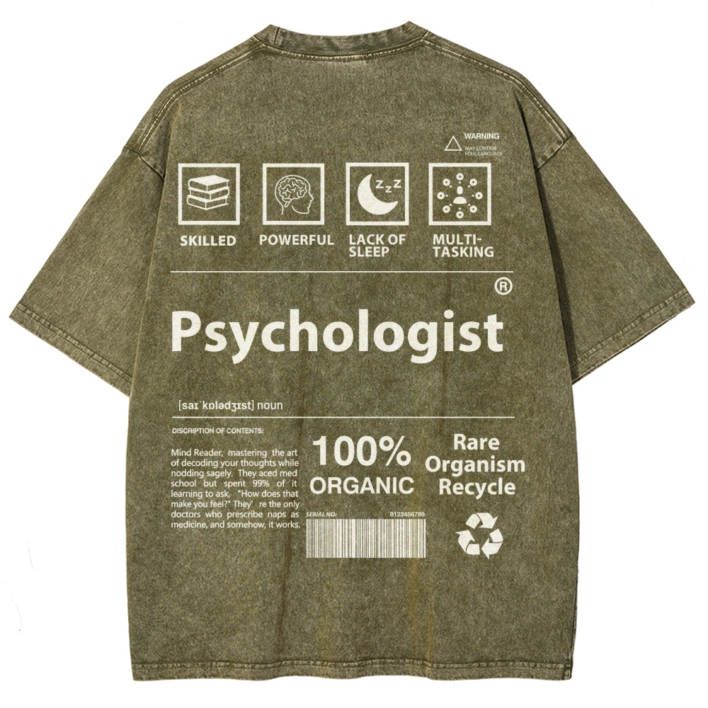 Psychologist Unisex Fit Washed T-Shirt