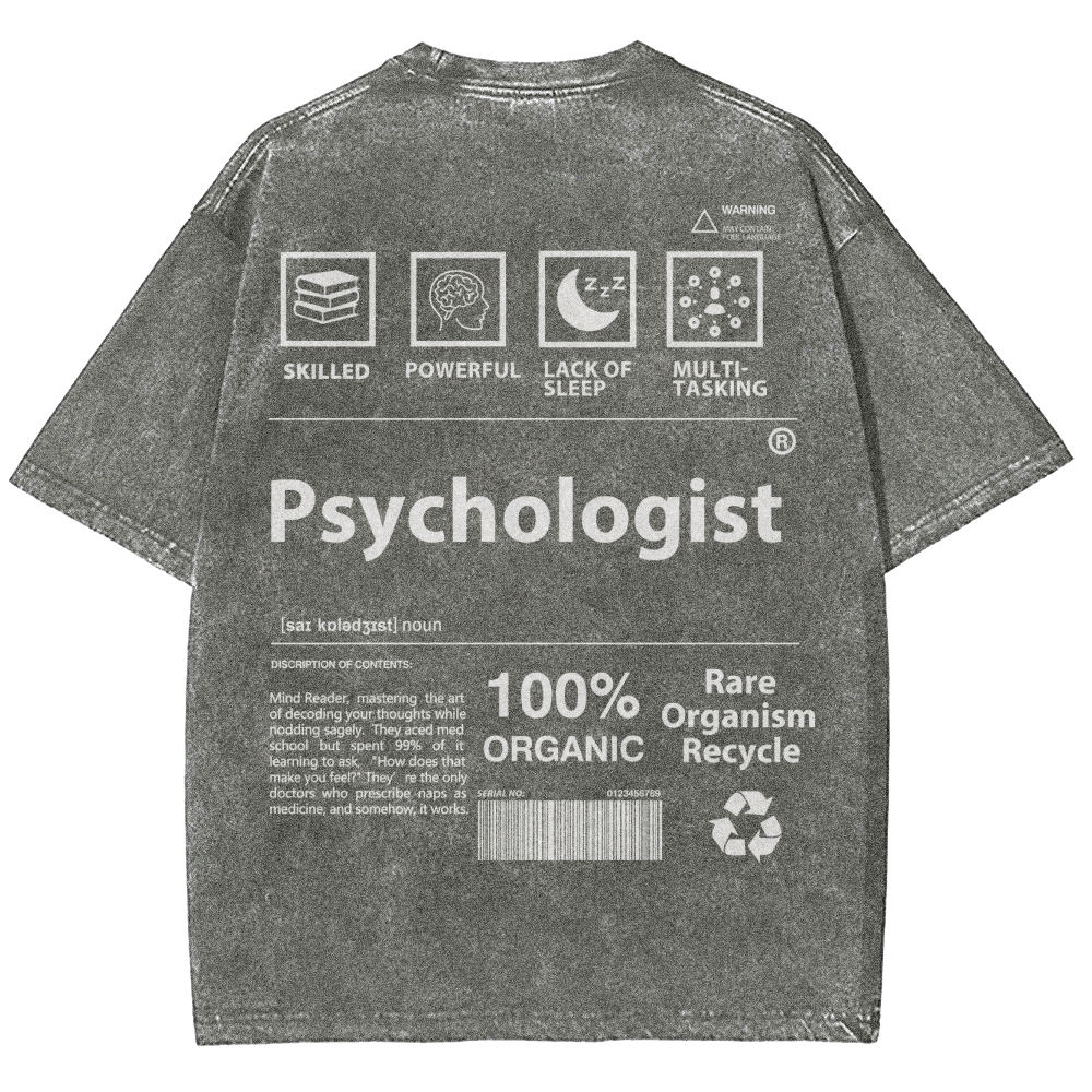 Psychologist Unisex Fit Washed T-Shirt