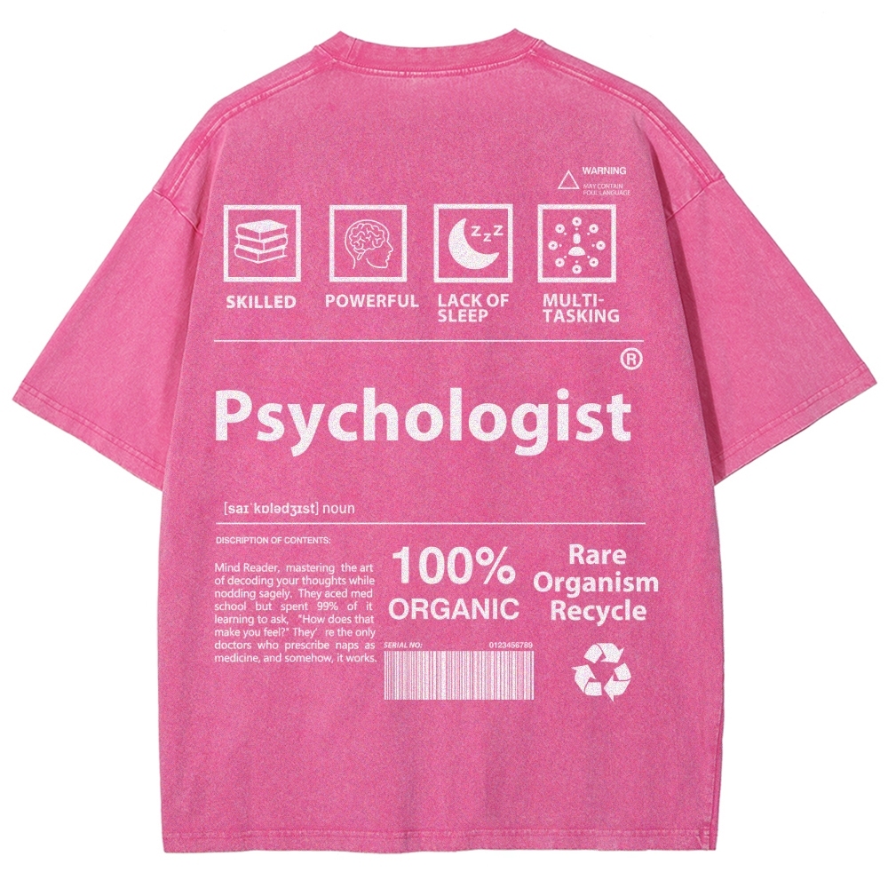 Psychologist Unisex Fit Washed T-Shirt