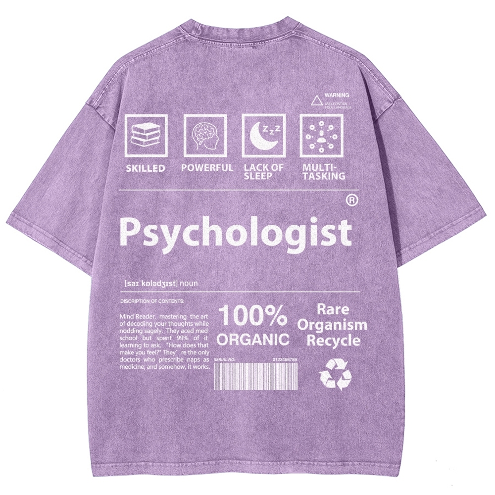 Psychologist Unisex Fit Washed T-Shirt