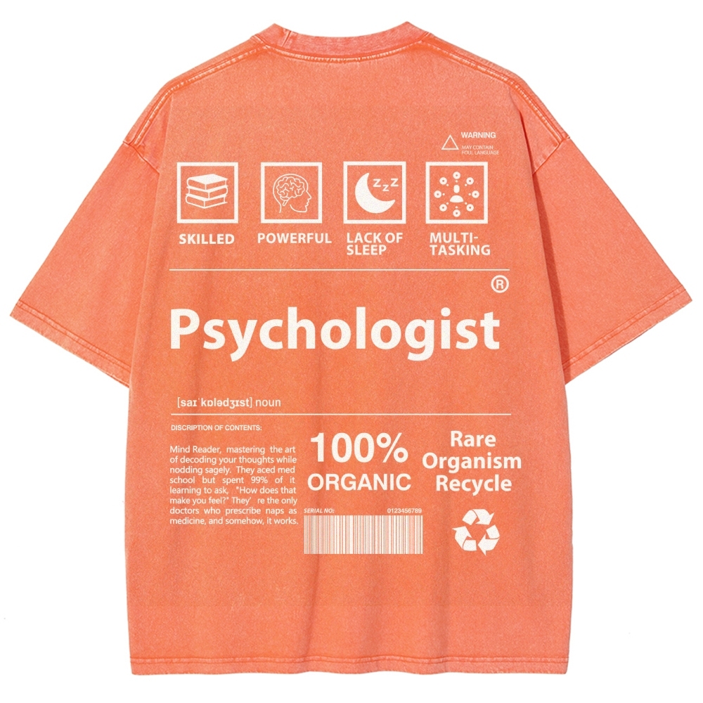 Psychologist Unisex Fit Washed T-Shirt