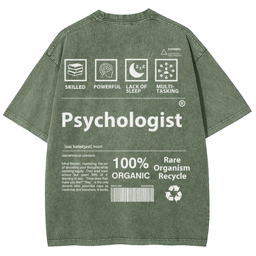 Psychologist Unisex Fit Washed T-Shirt