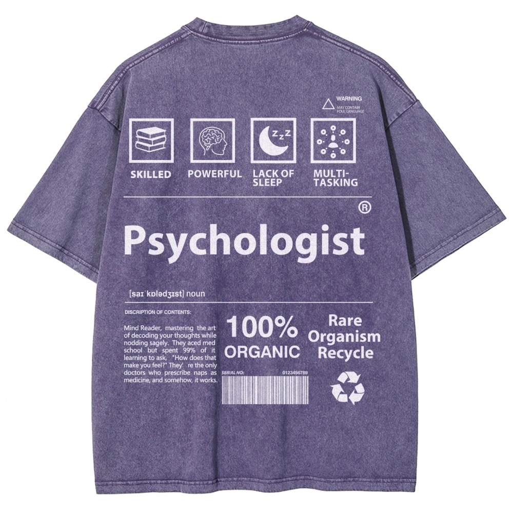 Psychologist Unisex Fit Washed T-Shirt