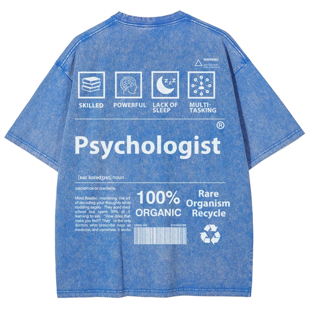 Psychologist Unisex Fit Washed T-Shirt