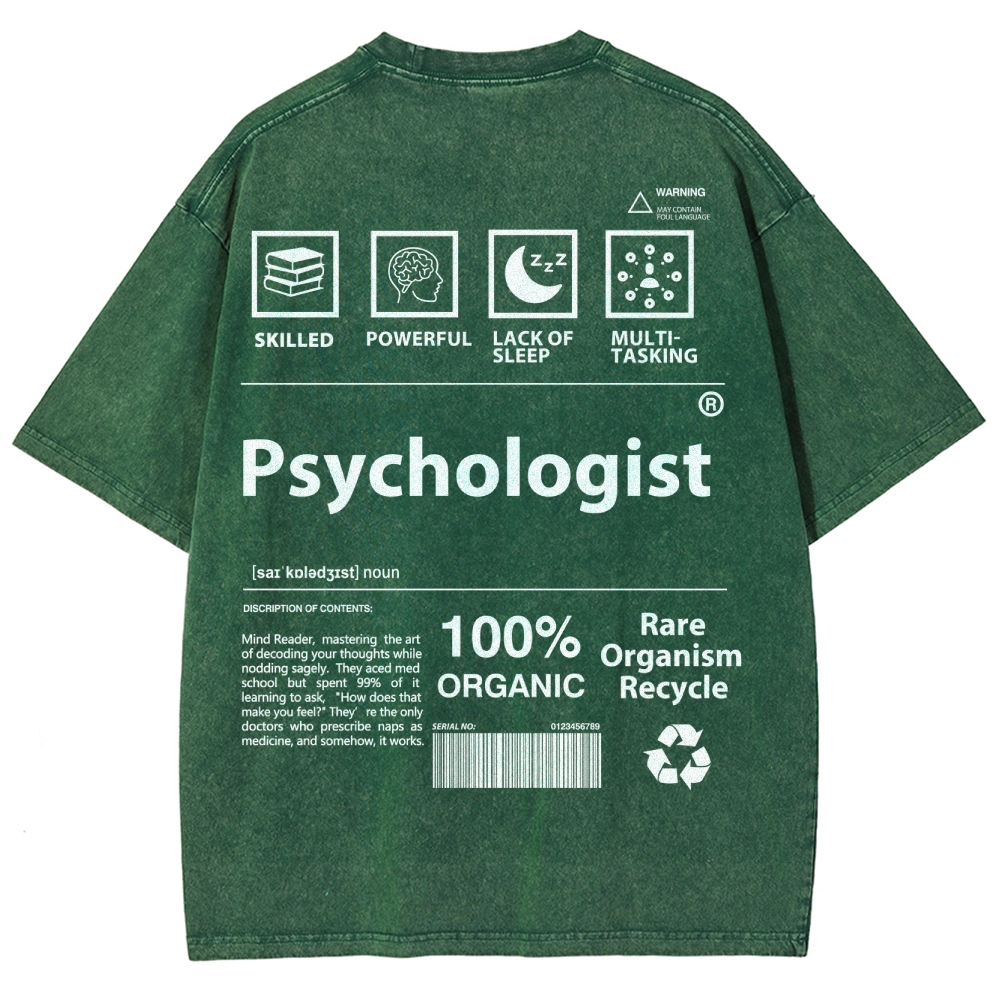 Psychologist Unisex Fit Washed T-Shirt