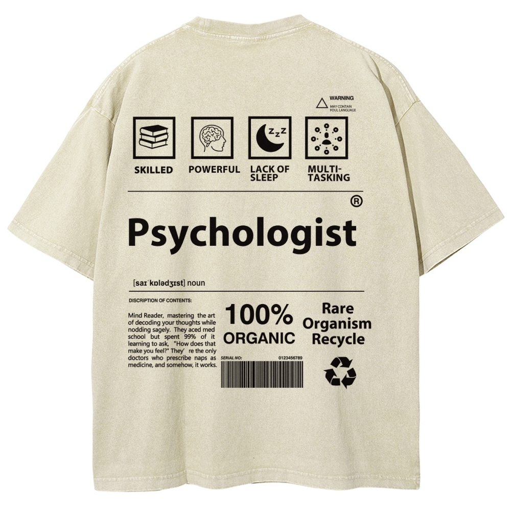 Psychologist Unisex Fit Washed T-Shirt
