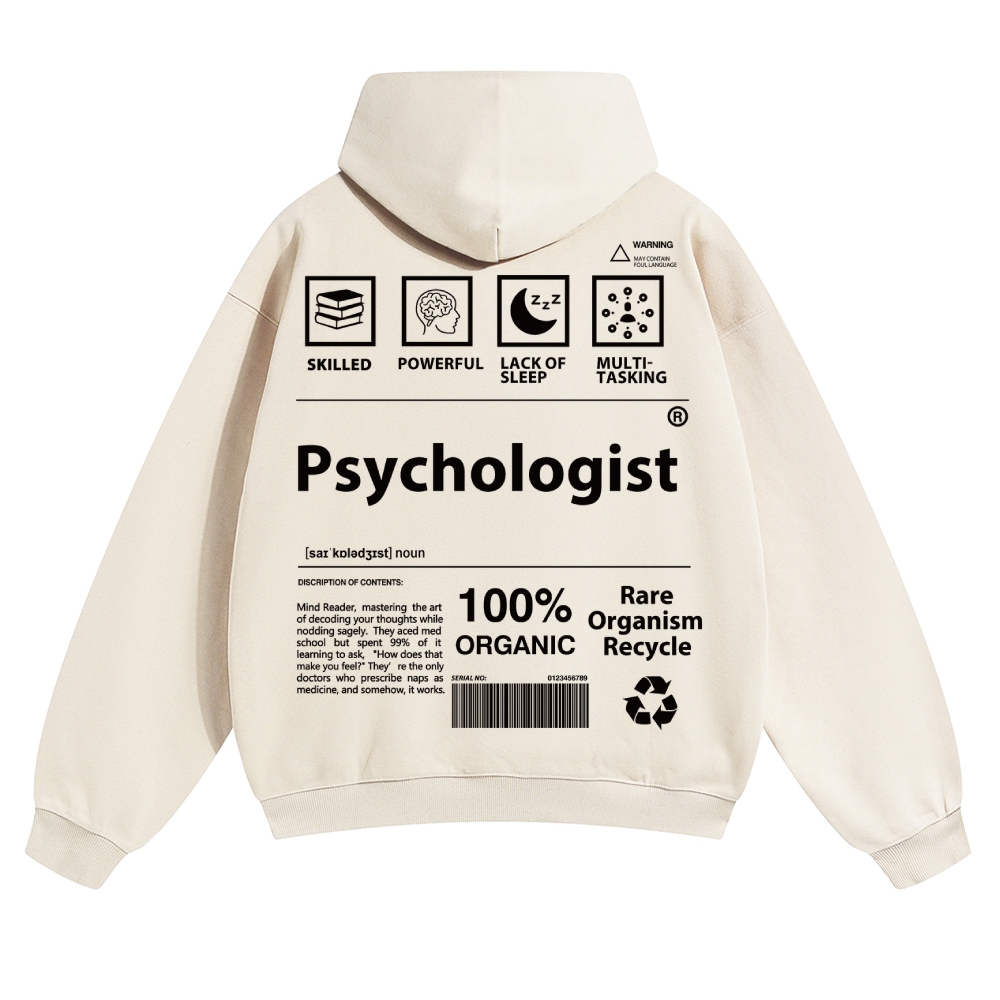 Psychologist Unisex Casual  Prints Hoodie