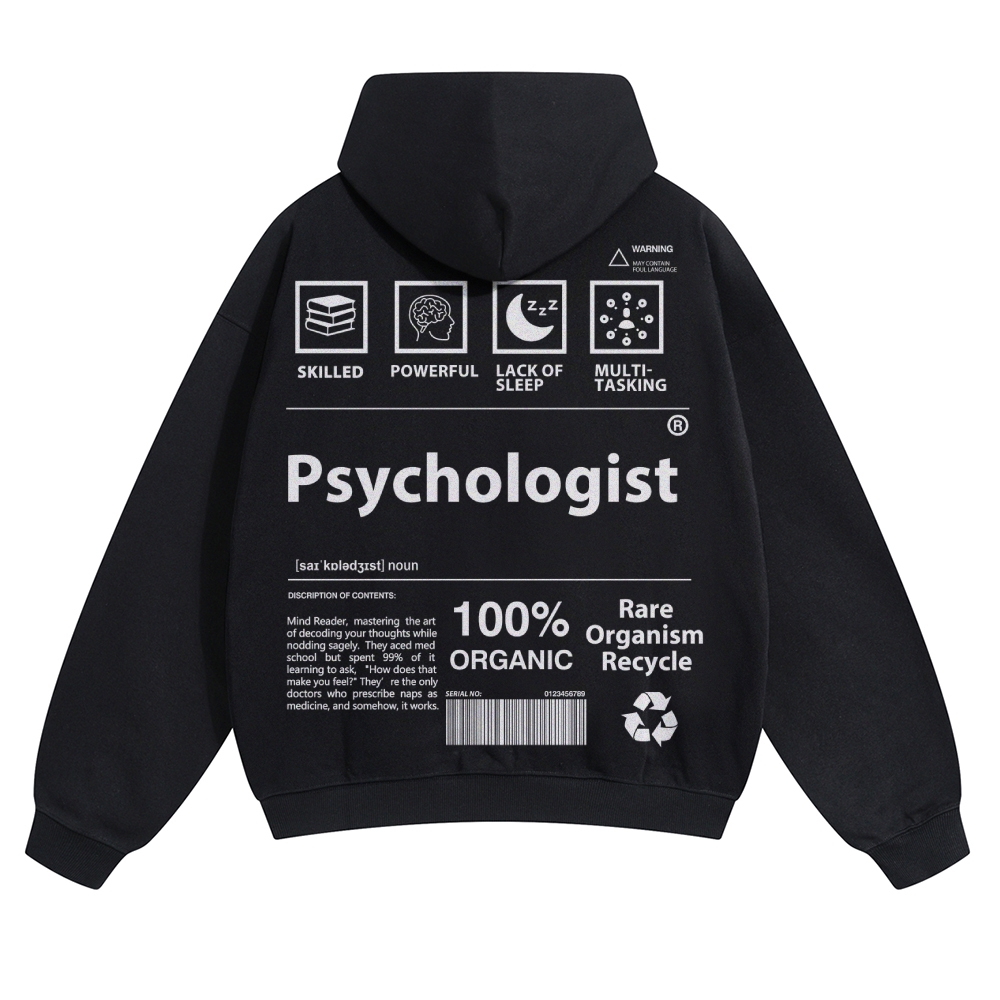 Psychologist Unisex Casual  Prints Hoodie