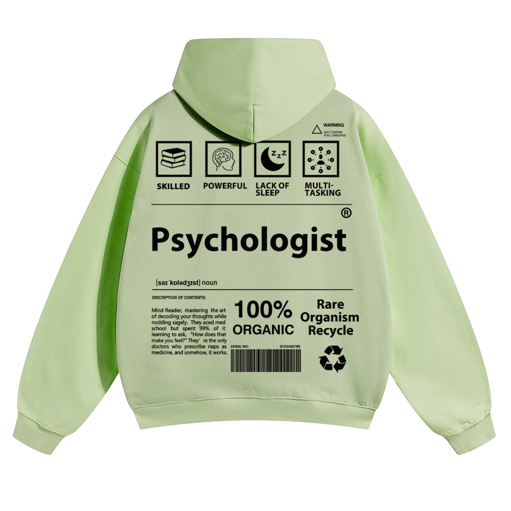 Psychologist Unisex Casual  Prints Hoodie