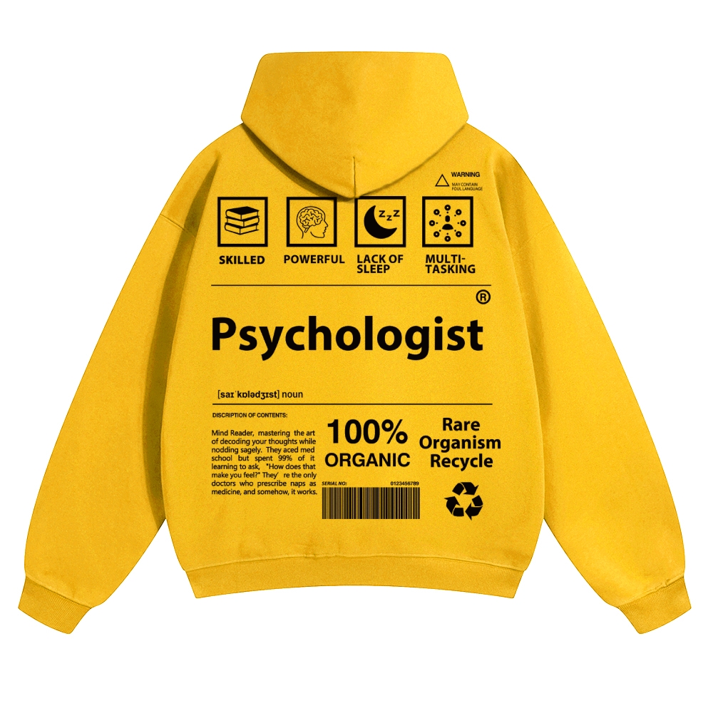 Psychologist Unisex Casual  Prints Hoodie