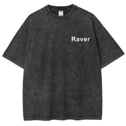 Raver Unisex Fit Washed T-Shirt