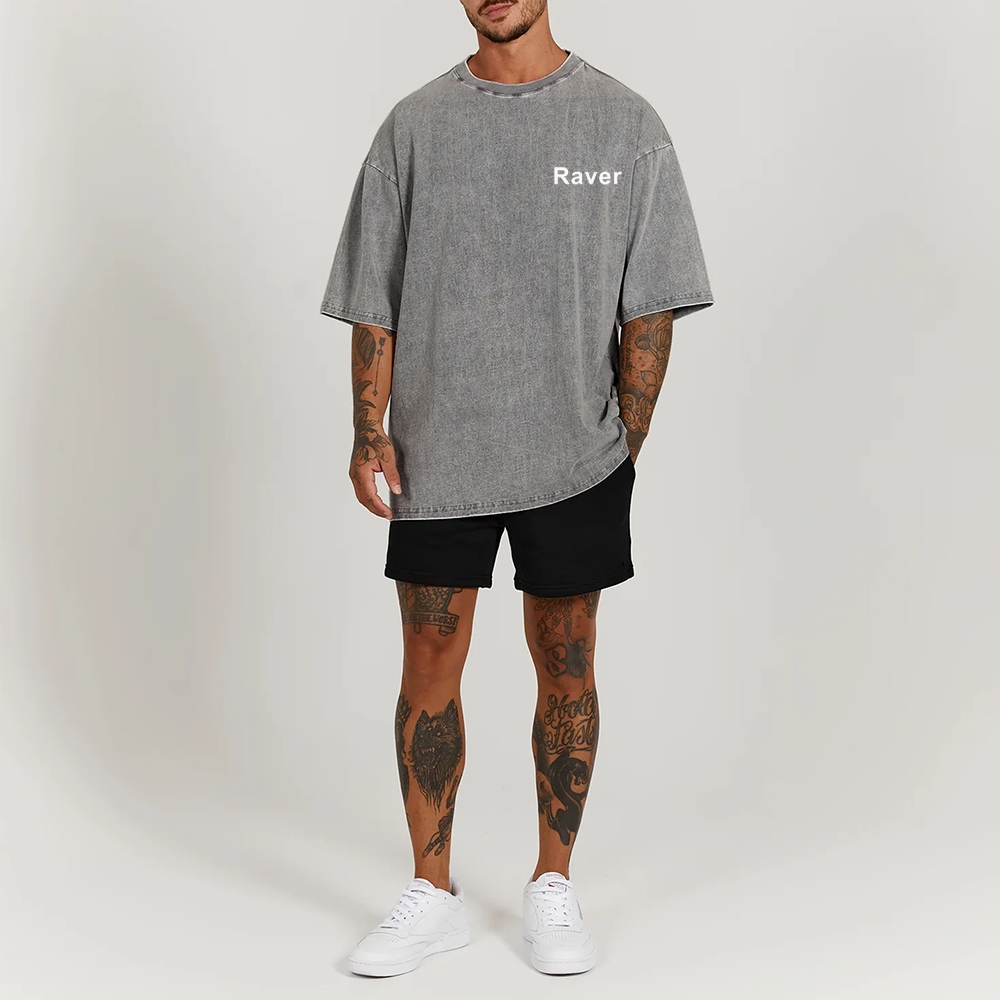 Raver Unisex Fit Washed T-Shirt