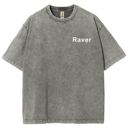 Raver Unisex Fit Washed T-Shirt