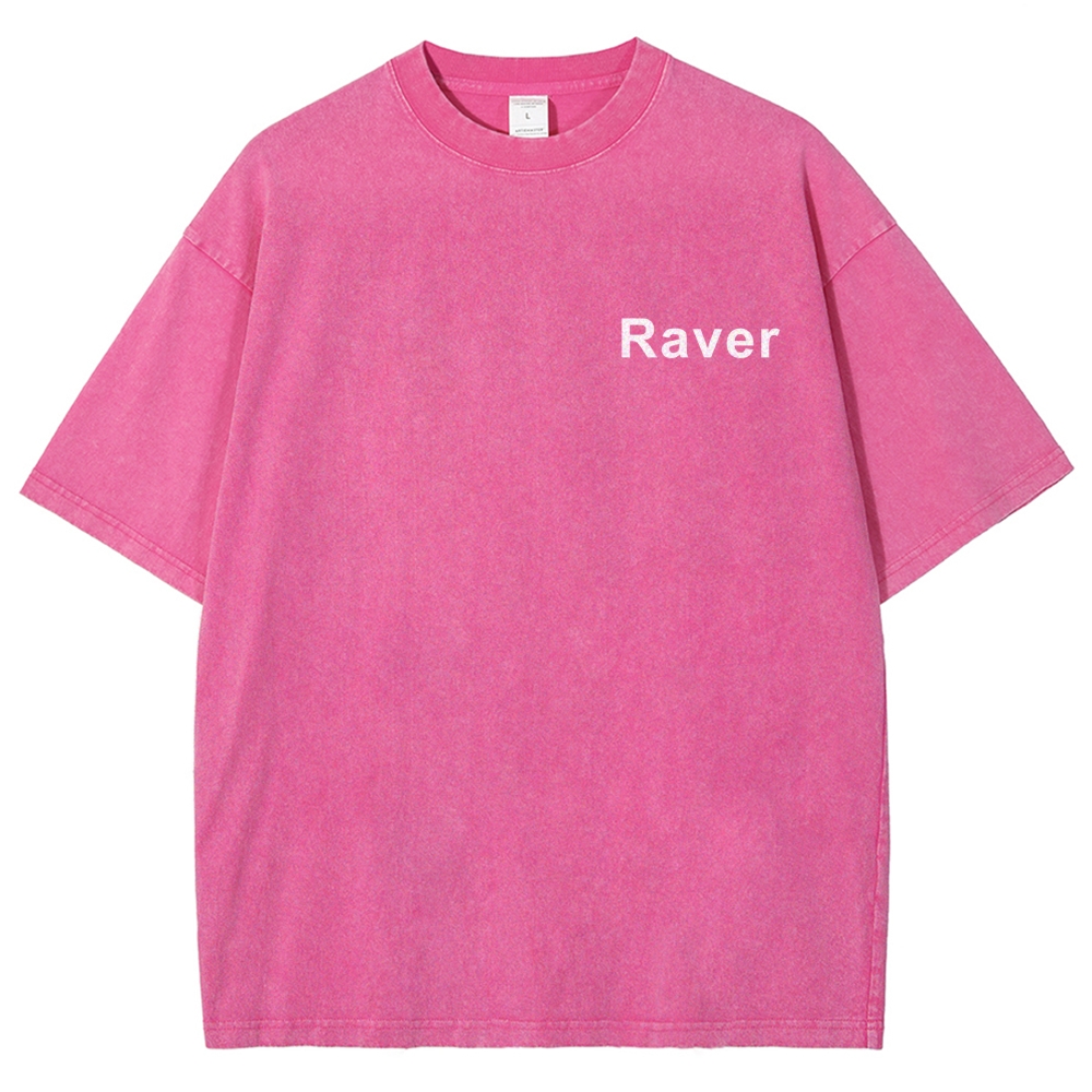 Raver Unisex Fit Washed T-Shirt