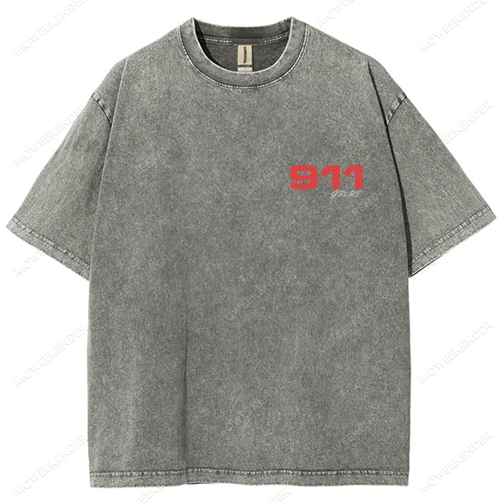 911 GT3 RS Racing Cars Unisex Fit Washed T-Shirt