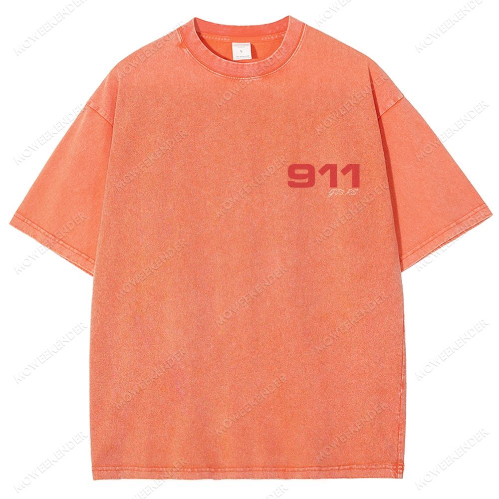 911 GT3 RS Racing Cars Unisex Fit Washed T-Shirt