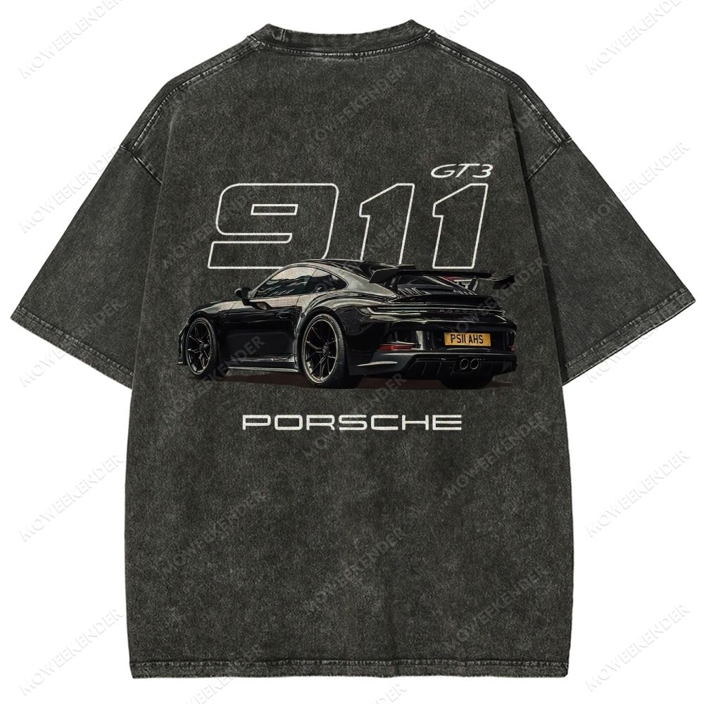 911 Racing Cars Unisex Fit Washed T-Shirt
