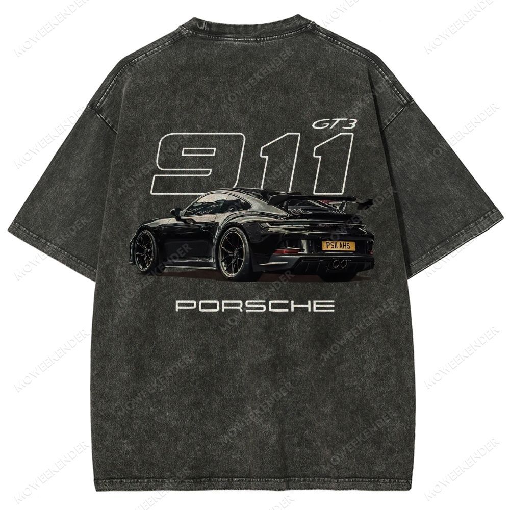 911 Racing Cars Unisex Fit Washed T-Shirt