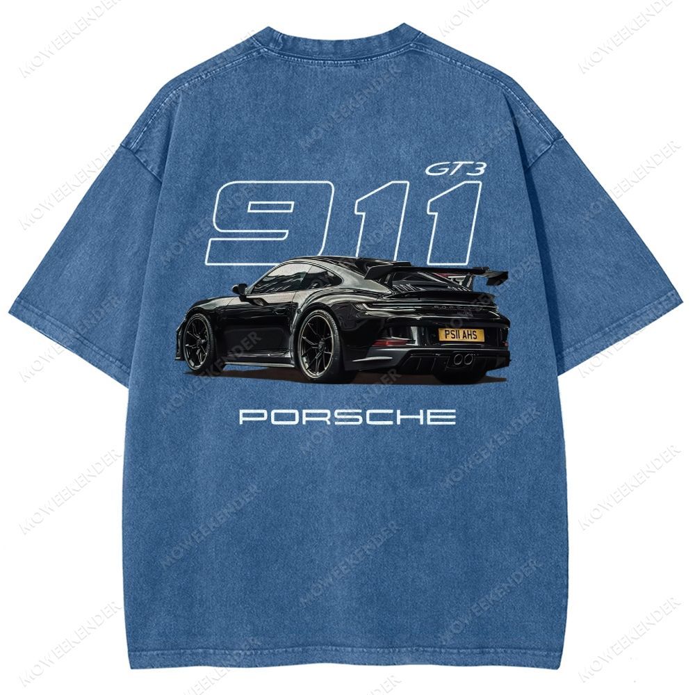 911 Racing Cars Unisex Fit Washed T-Shirt