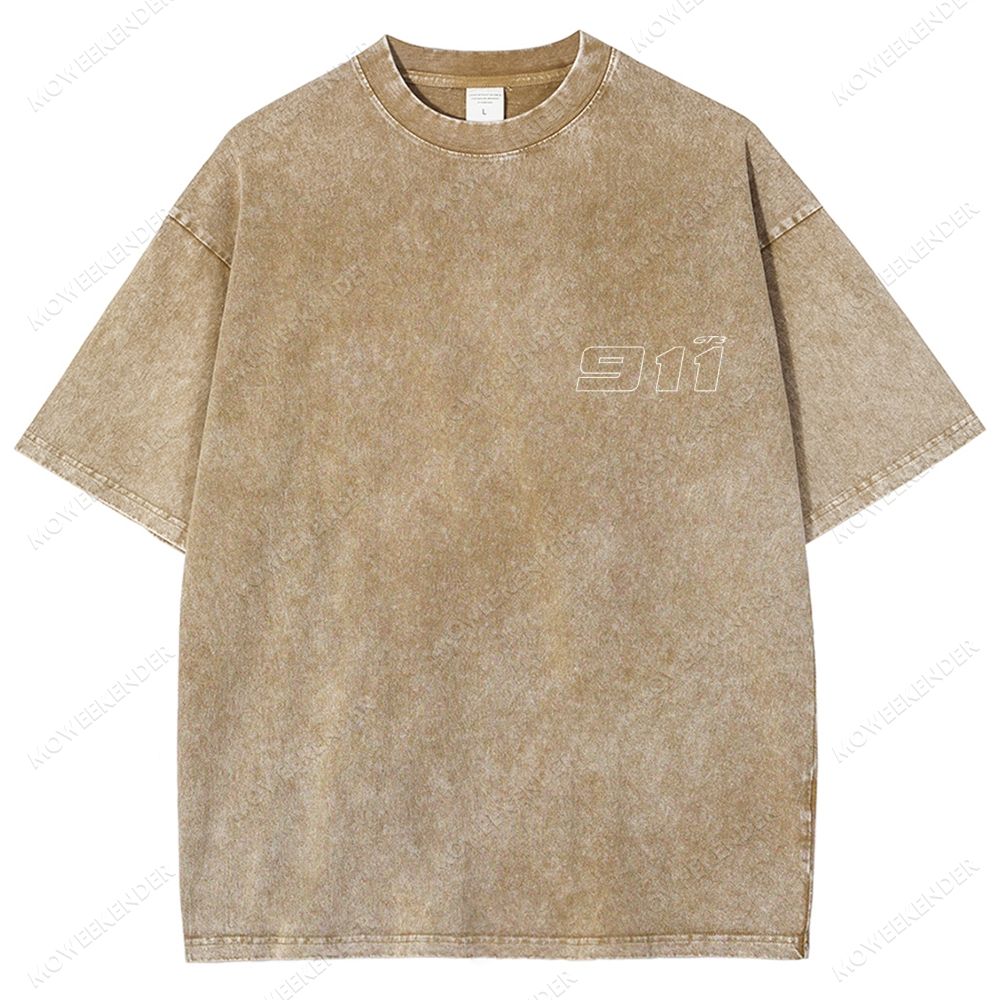 911 Racing Cars Unisex Fit Washed T-Shirt